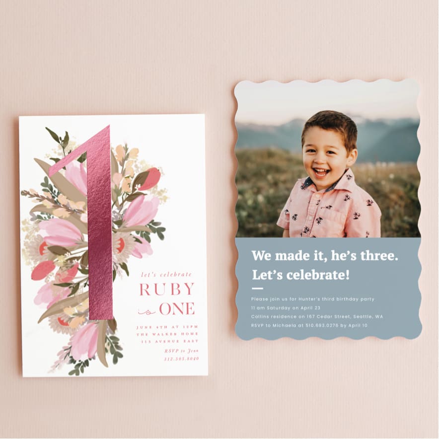 Milestones: Children’s Birthday Party Invitations