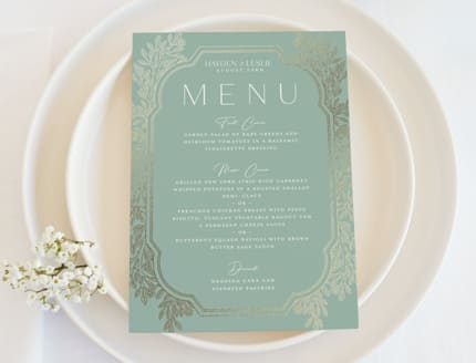 Wedding Menus