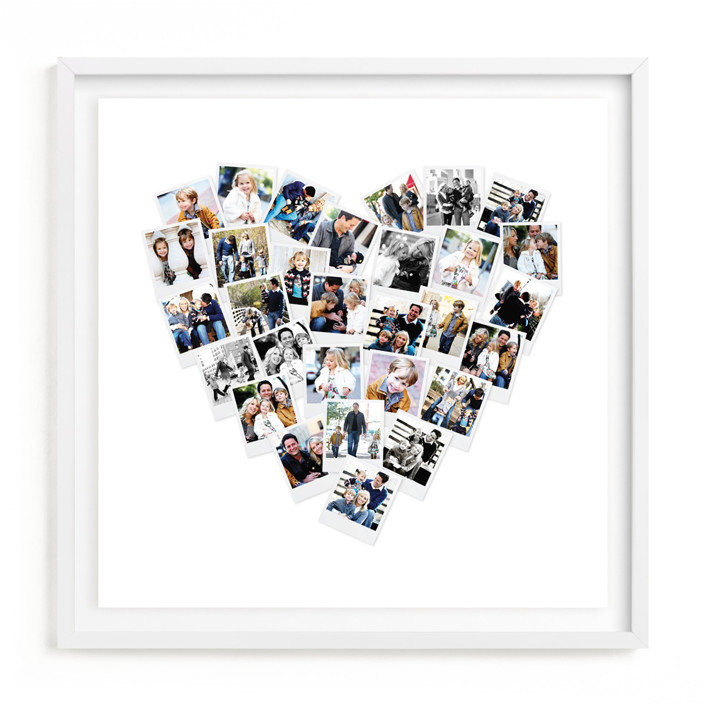 Classic Heart Snapshot - White Frame by Minted