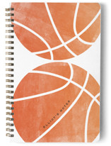 This is a orange journal by Corinne Malesic called Basketball with standard printing on premium cover stock in notebook.