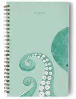 This is a green journal by Adelyn T. called Mr Octopus with standard printing on premium cover stock in notebook.