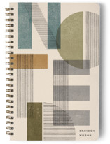 This is a blue journal by Robert and Stella called Mod Notes with standard printing on premium cover stock in notebook.