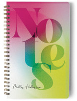 This is a pink journal by Anna Elder called Neon Notes with standard printing on premium cover stock in notebook.