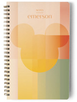 This is a orange journal by Baumbirdy called Gradient Silhouette | Mickey Mouse with standard printing on premium cover stock in notebook.